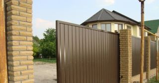Купить откатные ворота из профнастила Гагарин, цена от 1741 руб.
