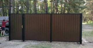 Купить распашные ворота из профнастила Гагарин, цена от 2713 руб.